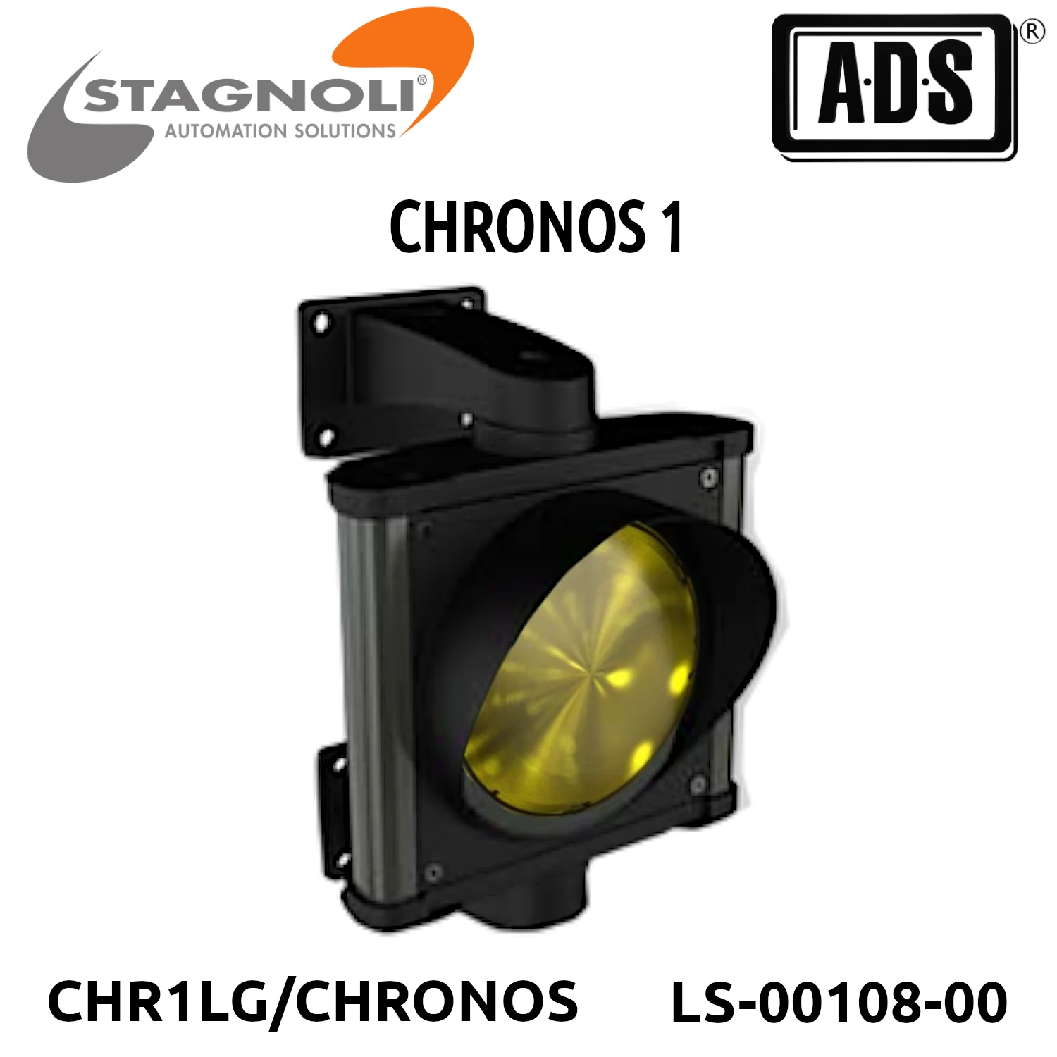 SEMAFORO NEGRO 1 LUZ LED 120Ø A IP66 24V MARCA STAGNOLI MOD.CHRONOS 1